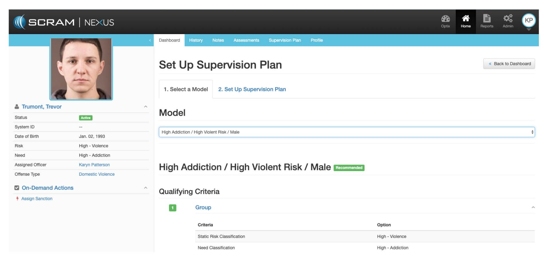 SCRAM Nexus Supervision Plan