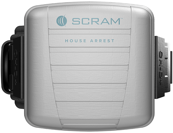 The SCRAM House Arrest® house arrest ankle bracelet for location monitoring.