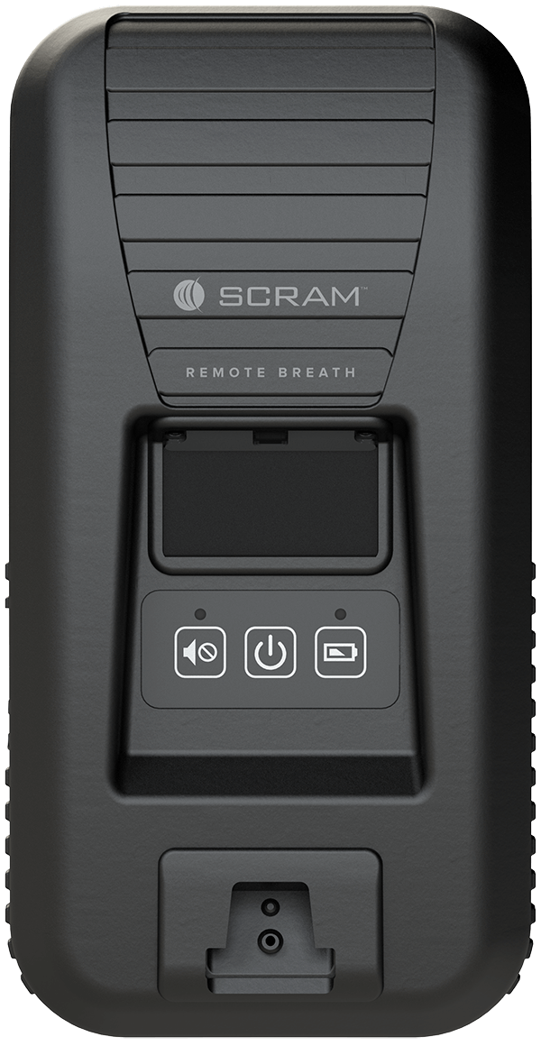 The SCRAM Remote Breath® breath alcohol testing device.