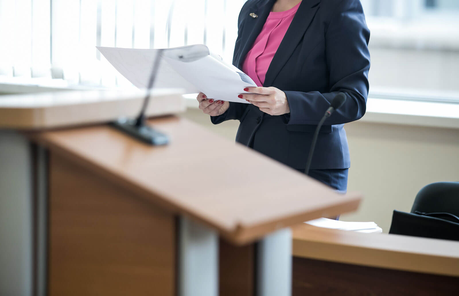 A lawyer at an evidentiary hearing provides testimony about SCRAM CAM monitoring.