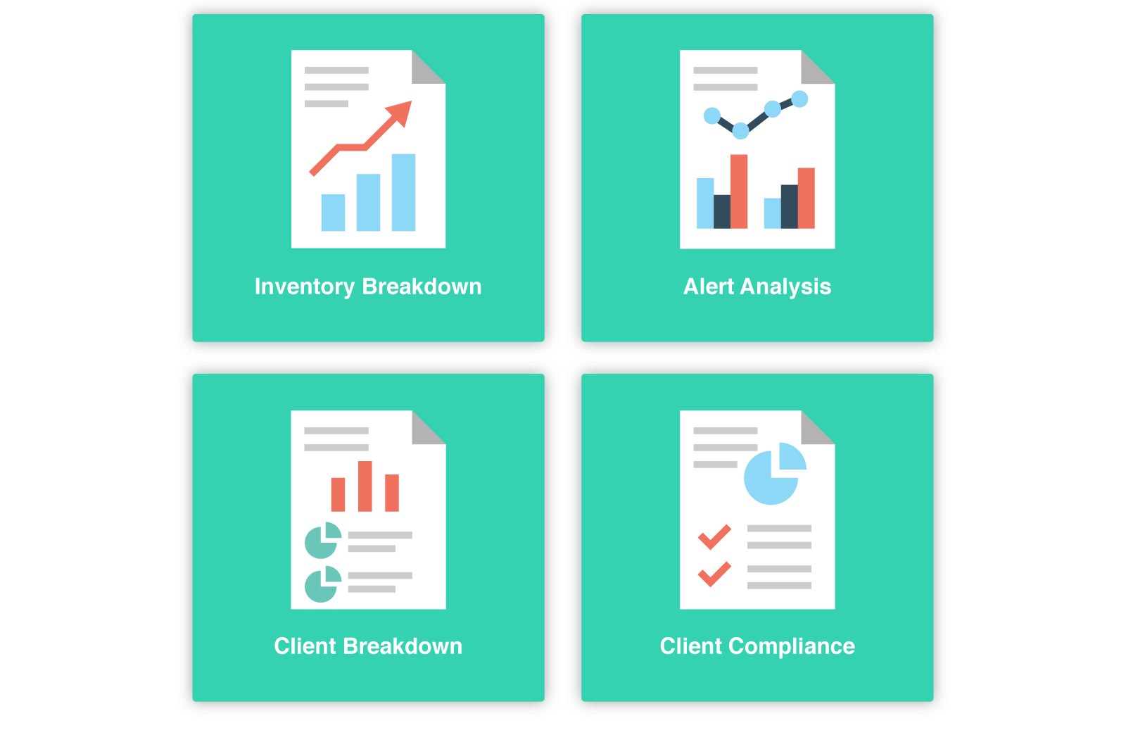 Electronic monitoring caseload reports for inventory, demographics, alerts, and compliance.