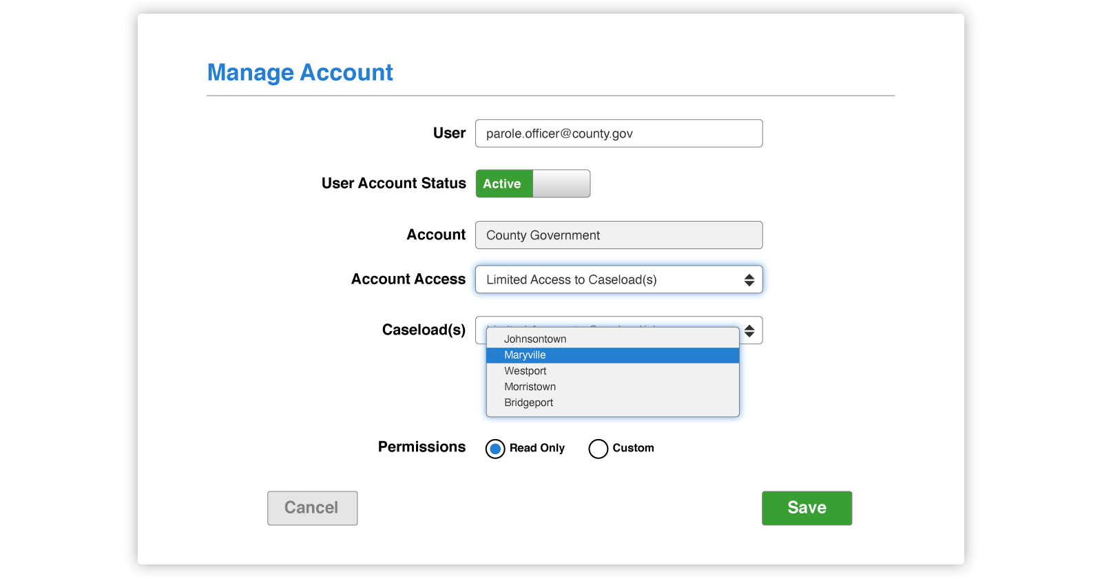 Electronic monitoring caseload management software gives agencies easy control over user access to caseloads.