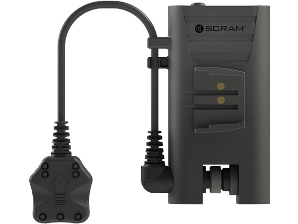 SCRAM GPS on-body charger solution.