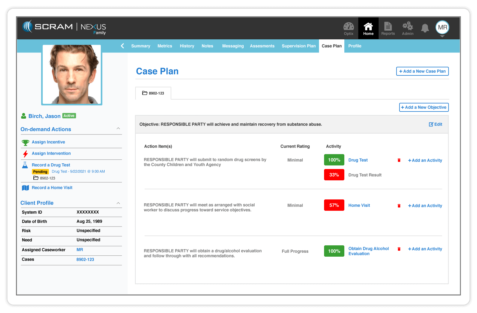 SCRAM Nexus Family Case Plan